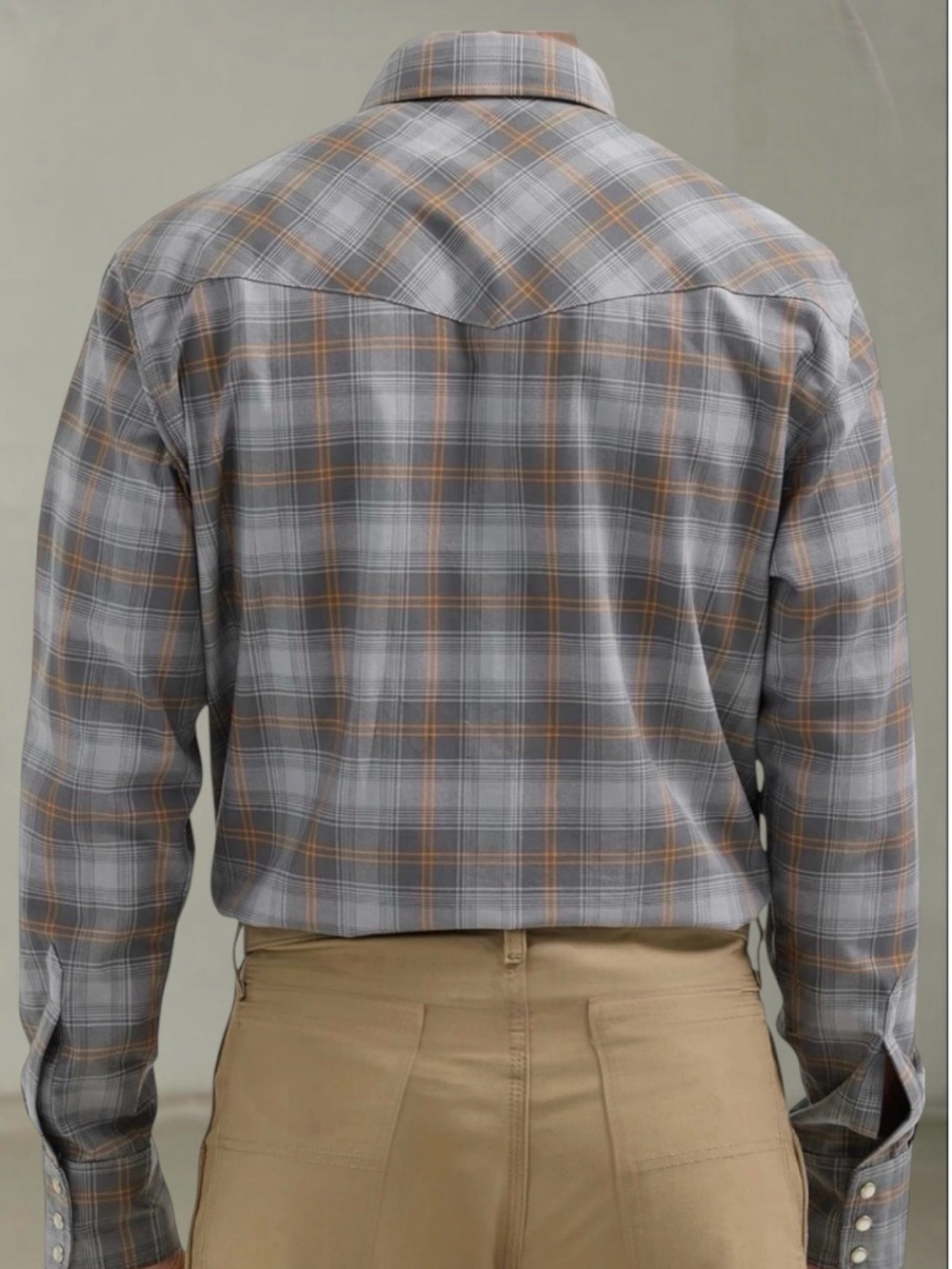 Wrangler Men's Flame Resistant Plaid Western Long Sleeve Snap Front Top Small - Picture 5 of 15